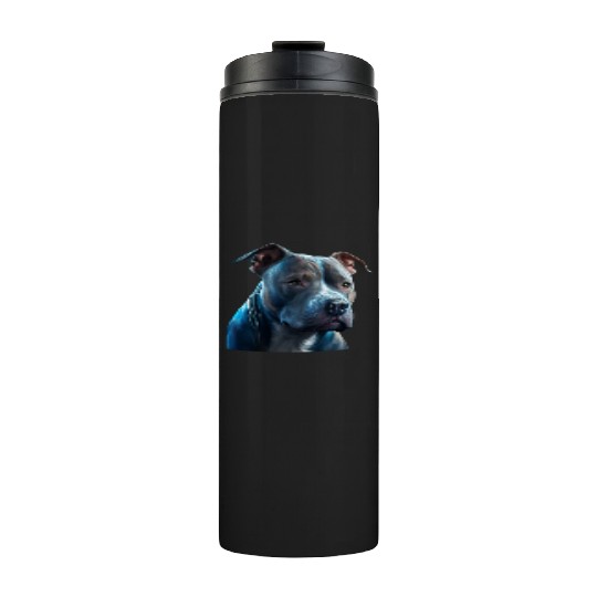 Blue Nose Pitbull Neon Face Guardian Thermal Tumblers