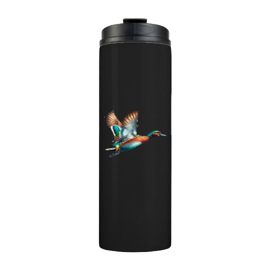 Chestnut Teal in Flight Thermal Tumblers