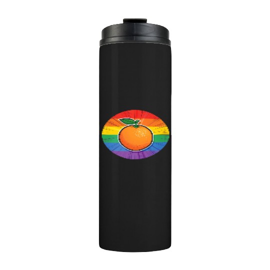 LGBTQ Orange Thermal Tumblers