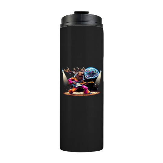 Disco Ball Guitar Elk Thermal Tumblers