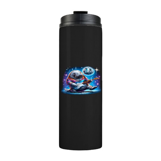 Disco Ball Guitar Manatee Thermal Tumblers