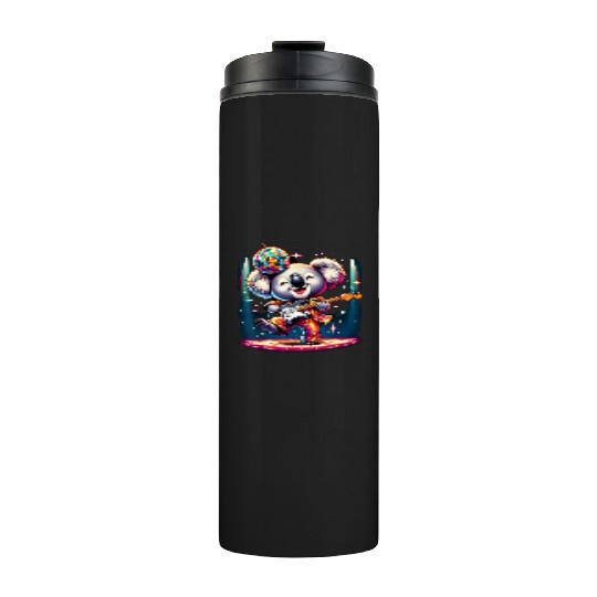 Disco Ball Guitar Koala Thermal Tumblers