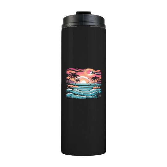 Azure Embrace Mediterranean Dreamscapes Thermal Tumblers