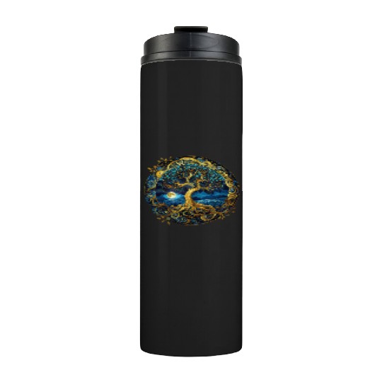 Irish Nordic Celtic Tree of Life Yggdrasil Thermal Tumblers