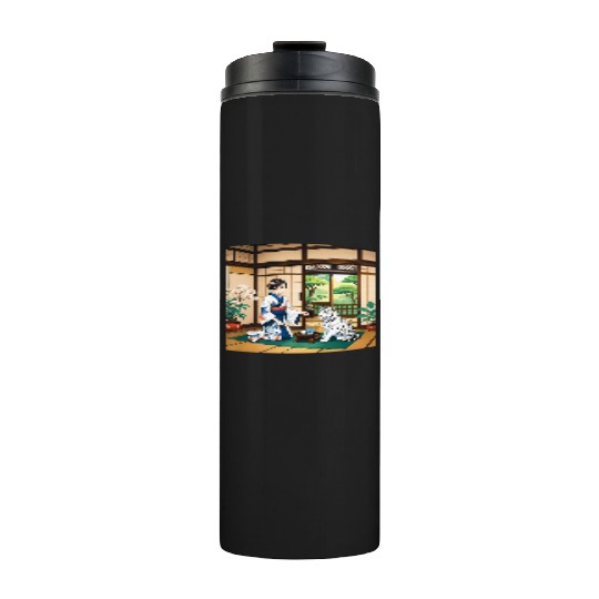 Fantasy Kimono Tiger Premium Thermal Tumblers
