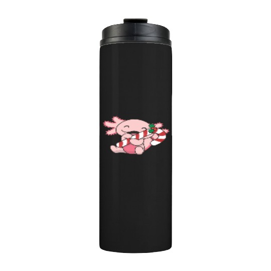 Axolotl Christmas Candy Cane Sweet Axolotl Thermal Tumblers