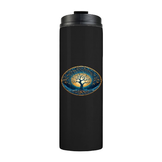 Irish Nordic Celtic Tree of Life Yggdrasil Thermal Tumblers