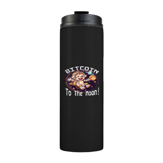 Bitcoin Ape To The Moon BTC Thermal Tumblers