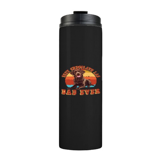 Brown Labrador BEST CHOCOLATE LAB DAD EVER Men Thermal Tumblers