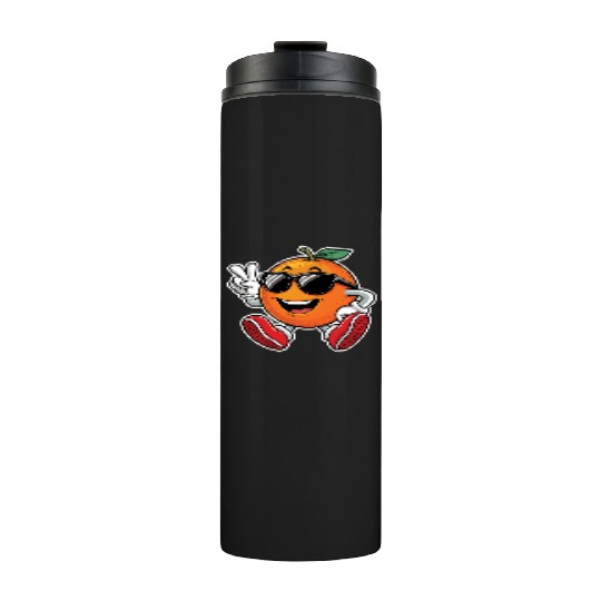 Funny Orange Fruit Relaxing Thermal Tumblers