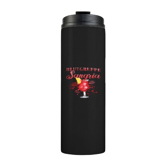 Cocktail Bartender Blutgruppe Sangria Thermal Tumblers