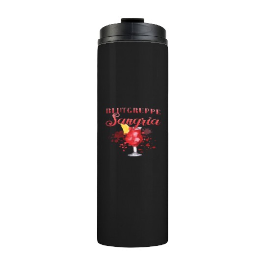 Cocktail Bartender Blutgruppe Sangria Thermal Tumblers