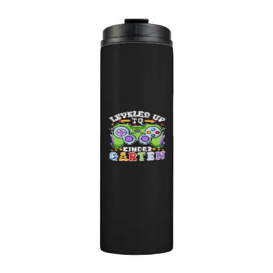 Leveled Up To Kindergarten Back To School Kids Thermal Tumblers