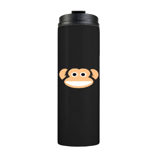 Cute Monkey Whole Face Ape Animal Primate Lover Thermal Tumblers