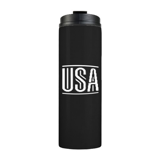 USA Typographic Artwork Thermal Tumblers