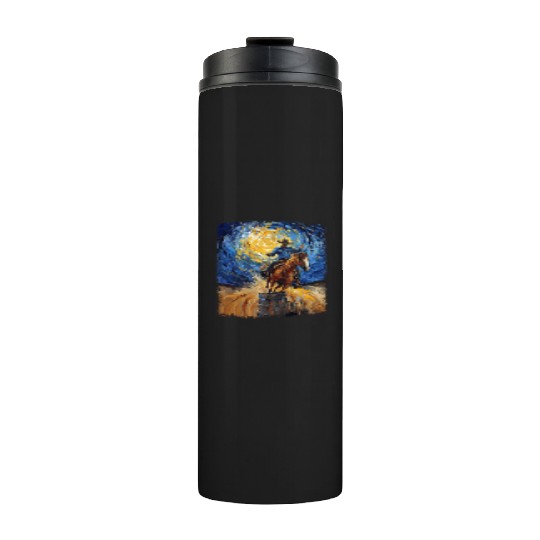 Barrel Racer Barrel Racing Rodeo Starry Night Pain Thermal Tumblers