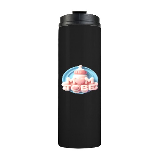 Cute Mom To Be Baby Announcement Design Thermal Tumblers