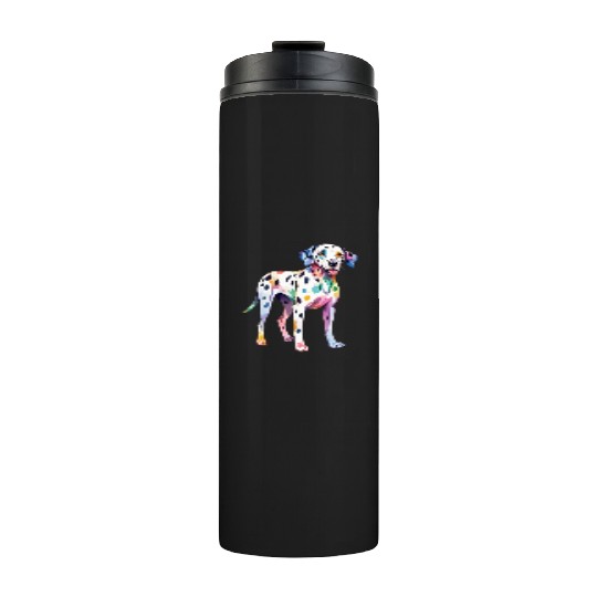 Dalmatian Dog Watercolor Thermal Tumblers
