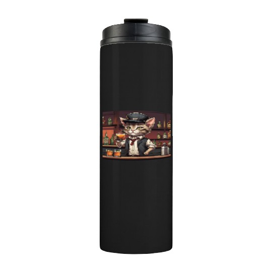 bartender kitty Thermal Tumblers