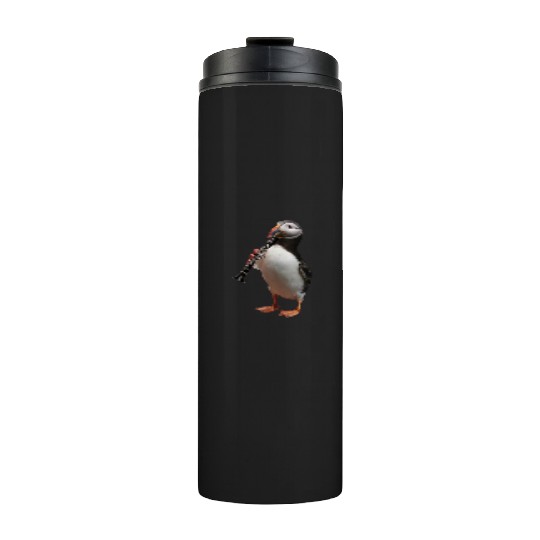 Atlantic Puffin Playing Clarinet Realistic Thermal Tumblers