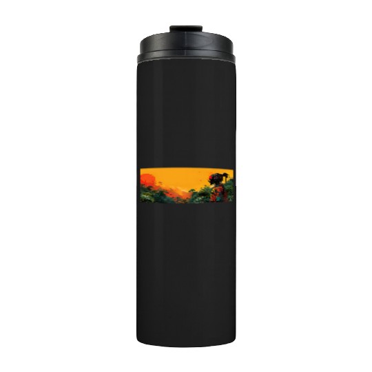 Digital Warrior: Tropical Twilight Thermal Tumblers