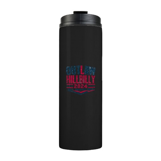 Vintage Elections Outlaw Hillbilly US Flag Thermal Tumblers