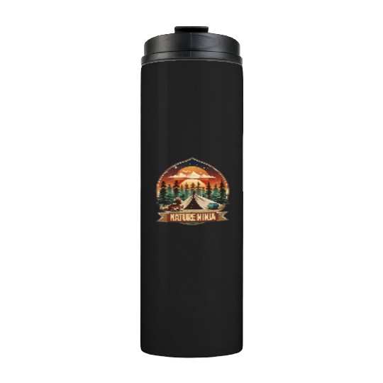 Nature Ninja Squirrel Steals Food Sunset Style Thermal Tumblers