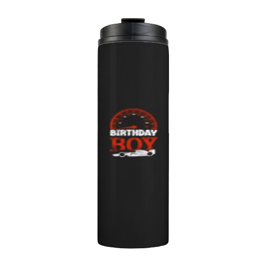 Birthday Boy Race Car Racing Thermal Tumblers