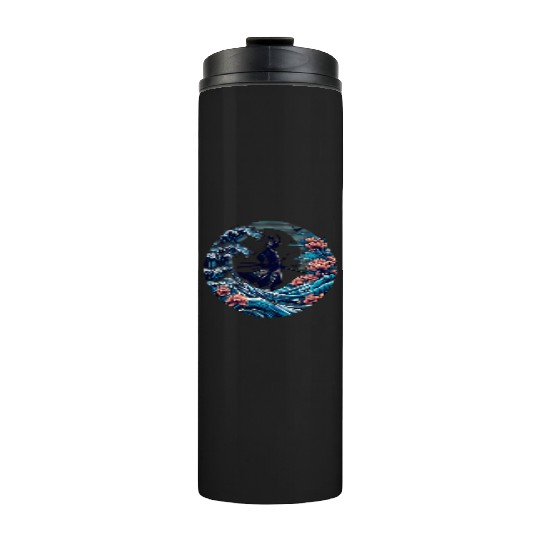 Samurai and the Great Wave Thermal Tumblers