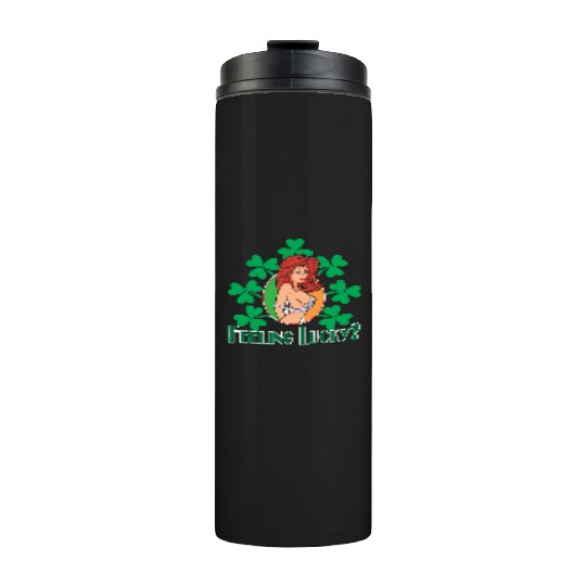 Feeling Lucky Girl Thermal Tumblers