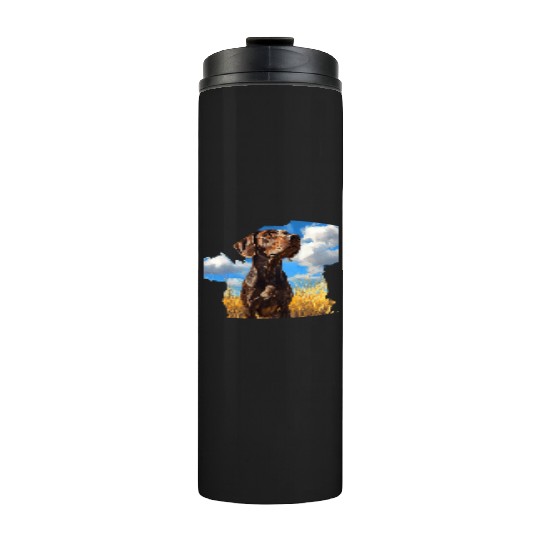 German Shorthaired Pointer Watercolor Picture Thermal Tumblers