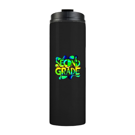 Second Grade, Back to school retro art Thermal Tumblers