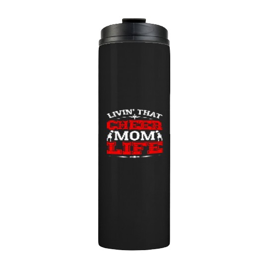 Living Cheer Mom Life Cheerleading Mother's Day Thermal Tumblers