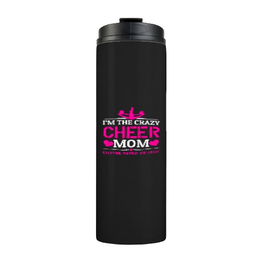 Crazy Cheer Mom Cheerleading Mommy Mother's Day Thermal Tumblers