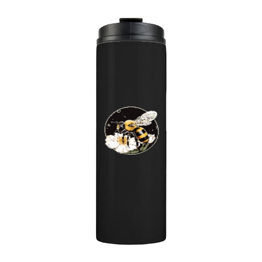 Bumble Bee on a Flower in a Bubble Thermal Tumblers