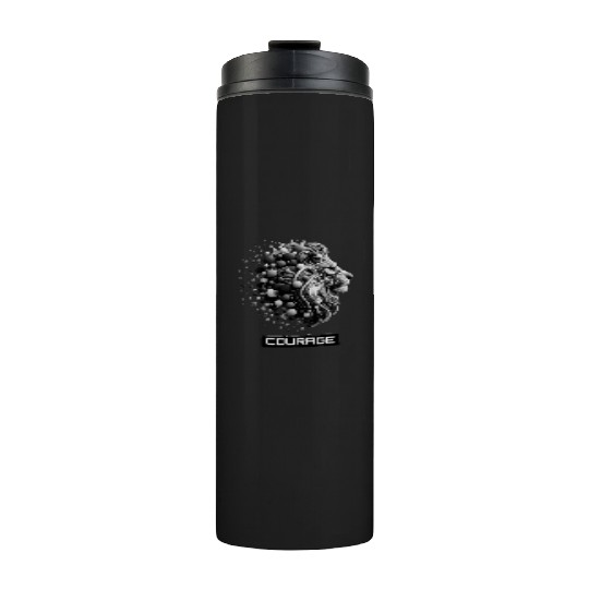 Courageous King: Lion Head Thermal Tumblers