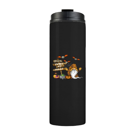 Cute Halloween Gnome Spooky Trick Or Treat Thermal Tumblers