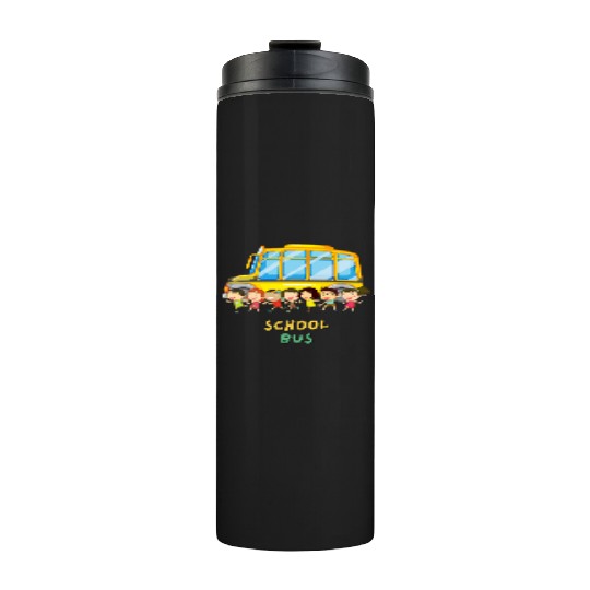 Cool School Bus Here I Come Back to School Driver Thermal Tumblers