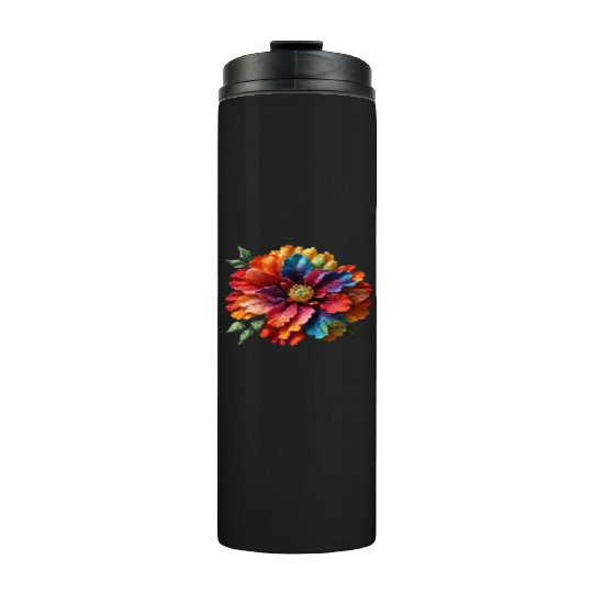 Vibrant Spectrum Bloom Thermal Tumblers