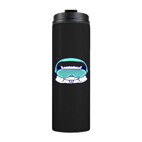 Cute DJ Hamster Party Animal Guinea Pig Pet Face Thermal Tumblers