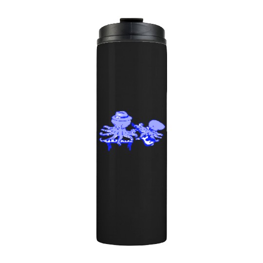 Two Octopus Kraken Squid Guitar Keyboard Band Team Thermal Tumblers