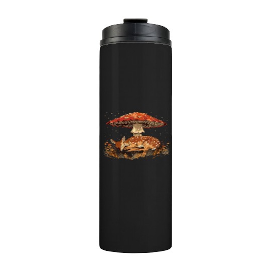 Cottagecore Aesthetic Sleeping Deer Mushroom Witch Thermal Tumblers