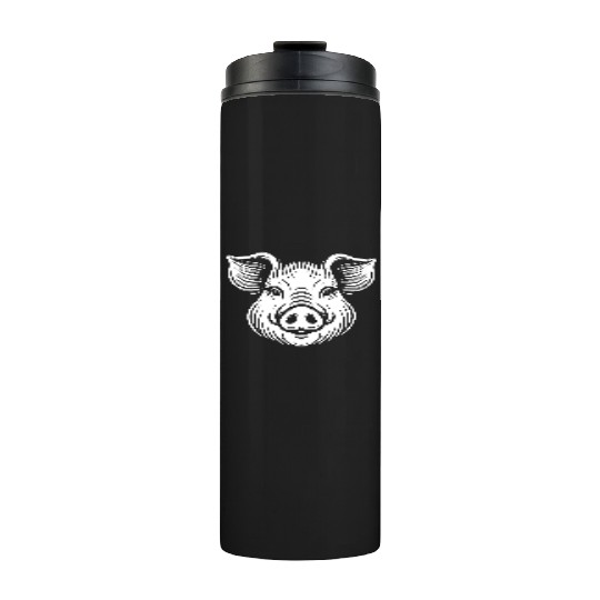 Pig face pigs vector farm animal path18 Thermal Tumblers