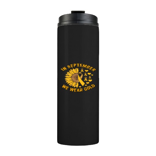 September We Wear Gold Childhood Cancer Awareness Thermal Tumblers