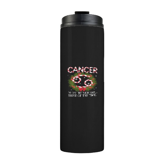 Cancer Zodiac Christmas: Nice List Thermal Tumblers