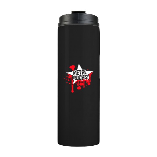 Heavy Metal Rocks Hard Rock Music Graffiti Star Thermal Tumblers