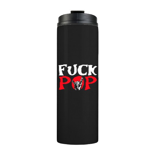 Fuck pop charts music heavy metal fun hand gesture Thermal Tumblers