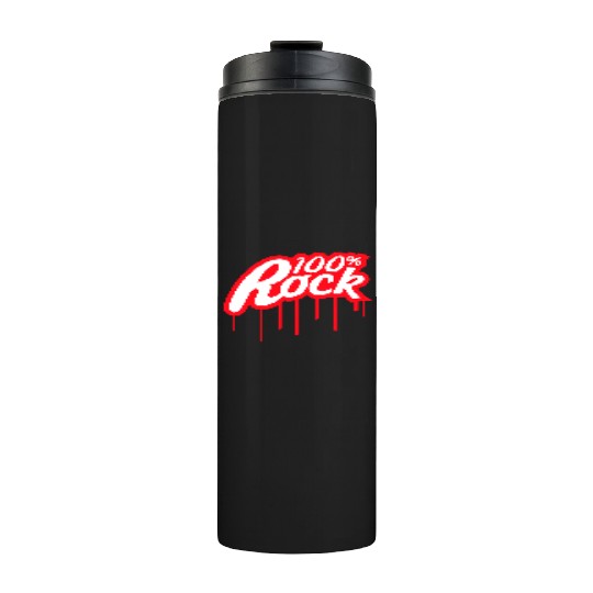 100 % Percent Rock Music Graffiti Drops Text Stamp Thermal Tumblers