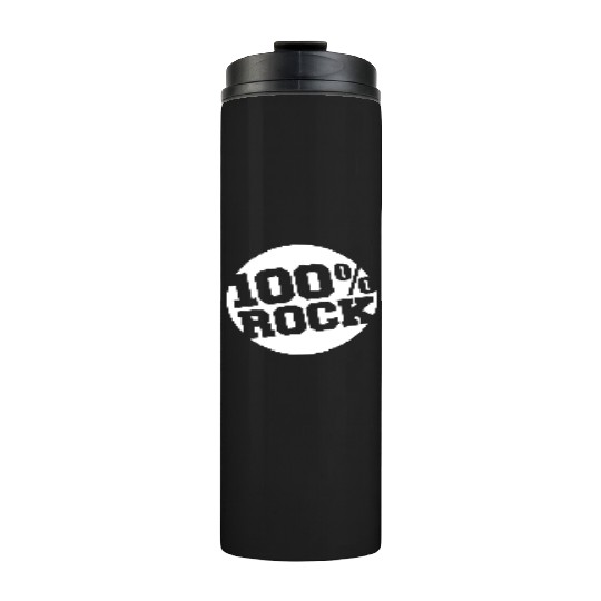 100 % Percent Rock Heavy Metal Music Text Logo Thermal Tumblers
