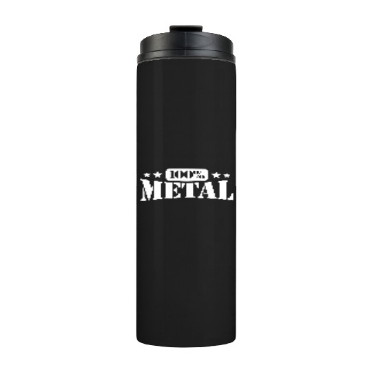 100 % Percent Rock Heavy Metal Music Text Logo Thermal Tumblers